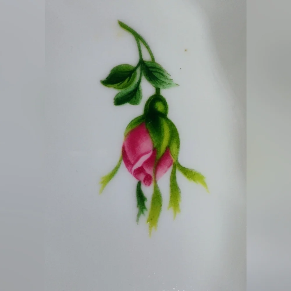 Vintage Christineholm Ceramic Quiche Dish Roses Fluted G-4 - Picture 5 of 15